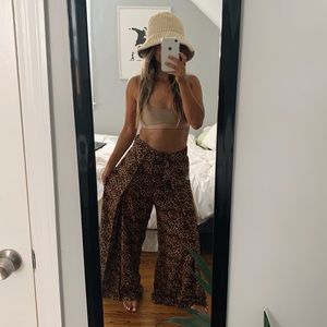 ASOS Monki Cheetah flowy beach pants
